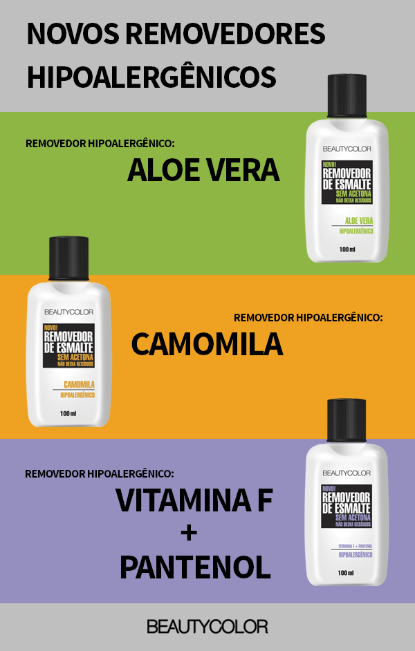 Removedores de esmalte da BEAUTYCOLOR!